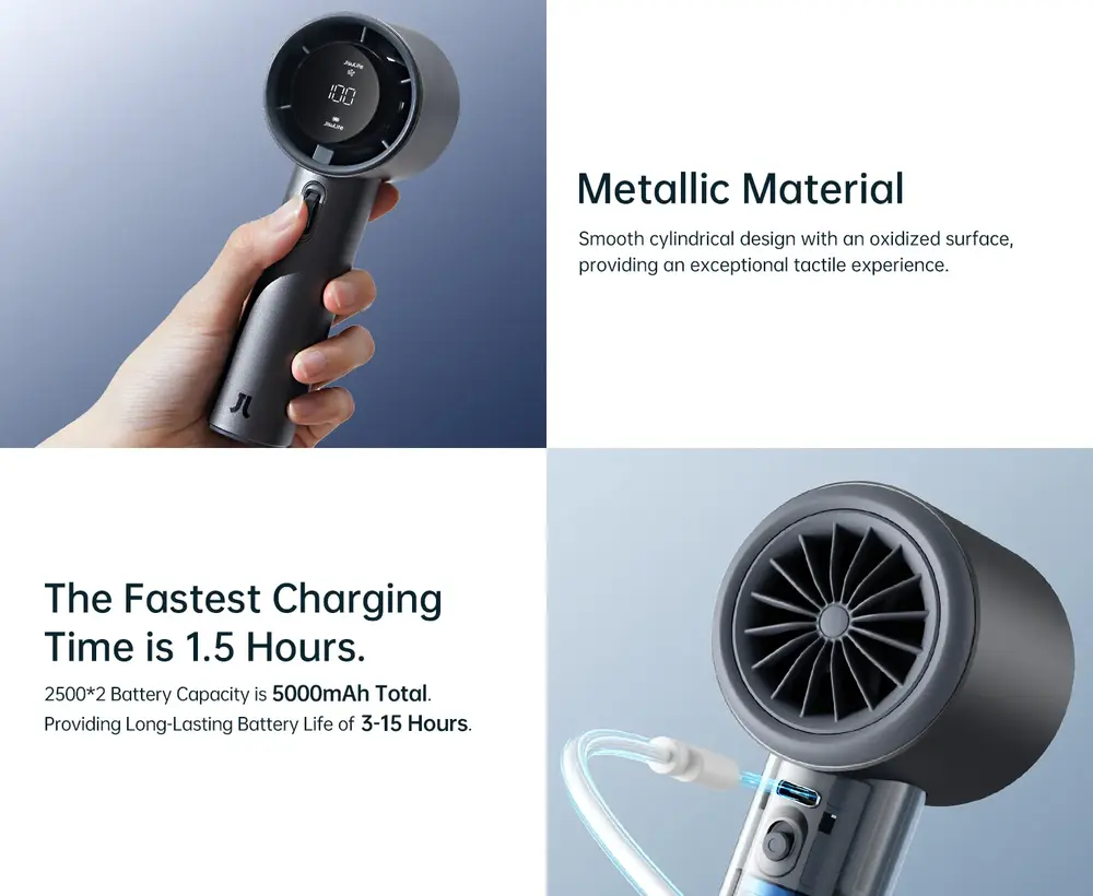 Affordable JISULIFE Handheld Fan Pro1S FA53 for travel, office, and outdoor cooling in Bangladesh.
