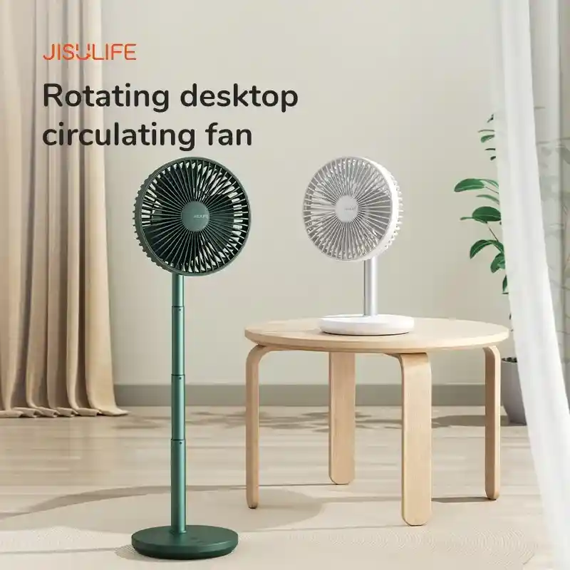 JISULIFE Table Fan life7 Oscillating Extendable Desk Fan – Stay Cool and Flexible