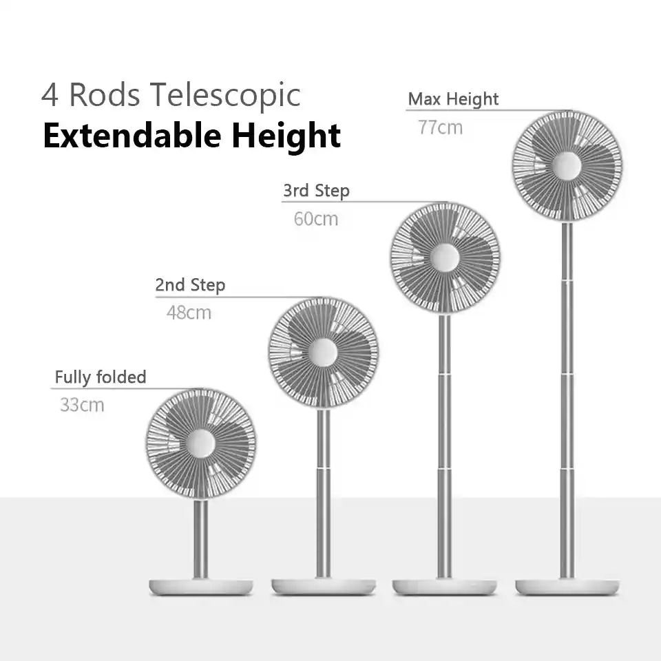 JISULIFE Table Fan life7 Oscillating Extendable Desk Fan – Stay Cool and Flexible