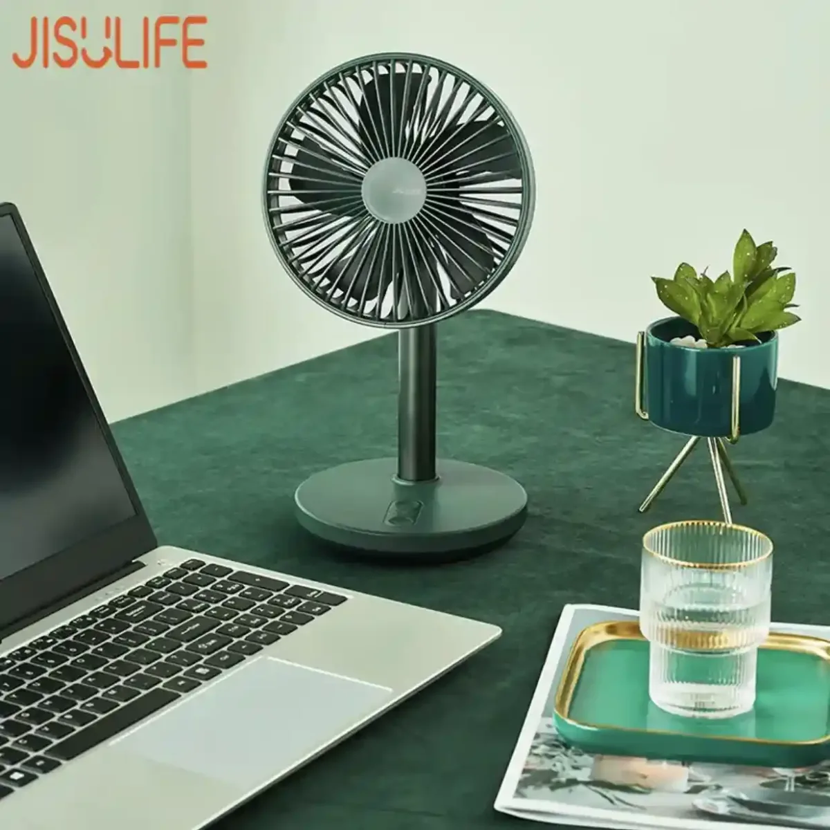 JISULIFE Table Fan life7 Oscillating Extendable Desk Fan – Stay Cool and Flexible