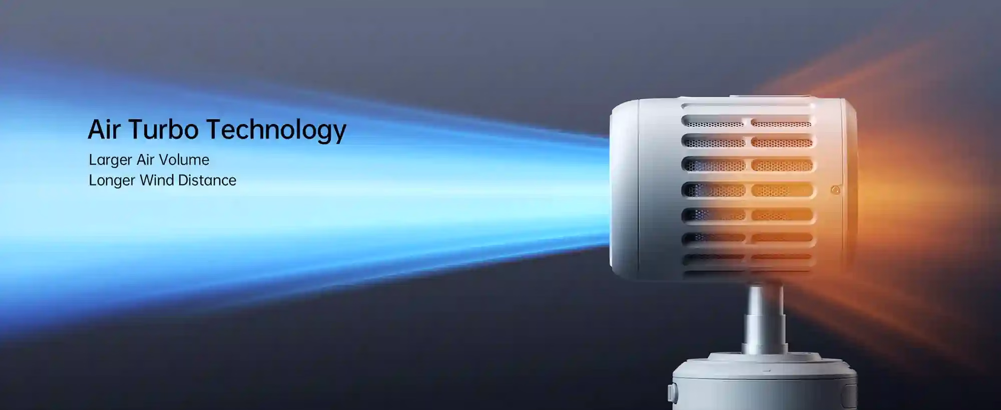Outdoor fan Ultra1 by JisuLife near a tent