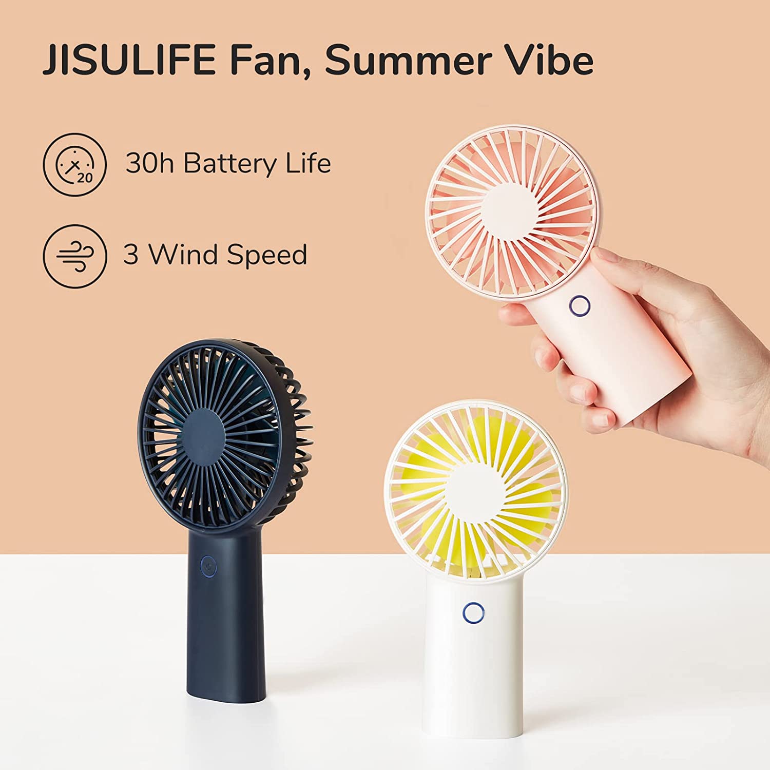 jisulife f2d portable hand fan 6000mah