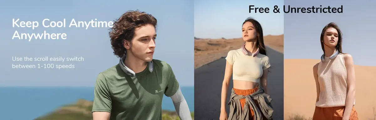 JISULIFE NeckFan Pro1 FA45 hands free personal cooling fan with long battery life for travel and office